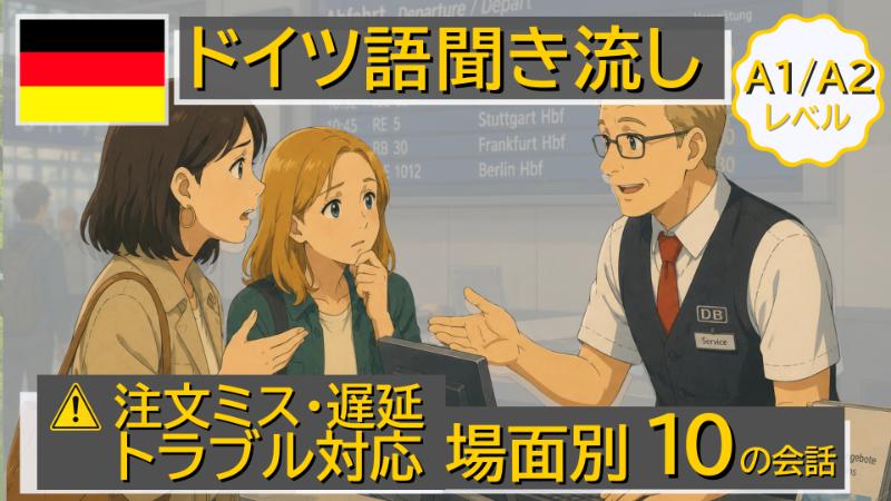 【ドイツ語日常会話A1/A2】トラブル対応！初心者向けのカフェ・レストラン・駅で使える10のネイティブ表現集